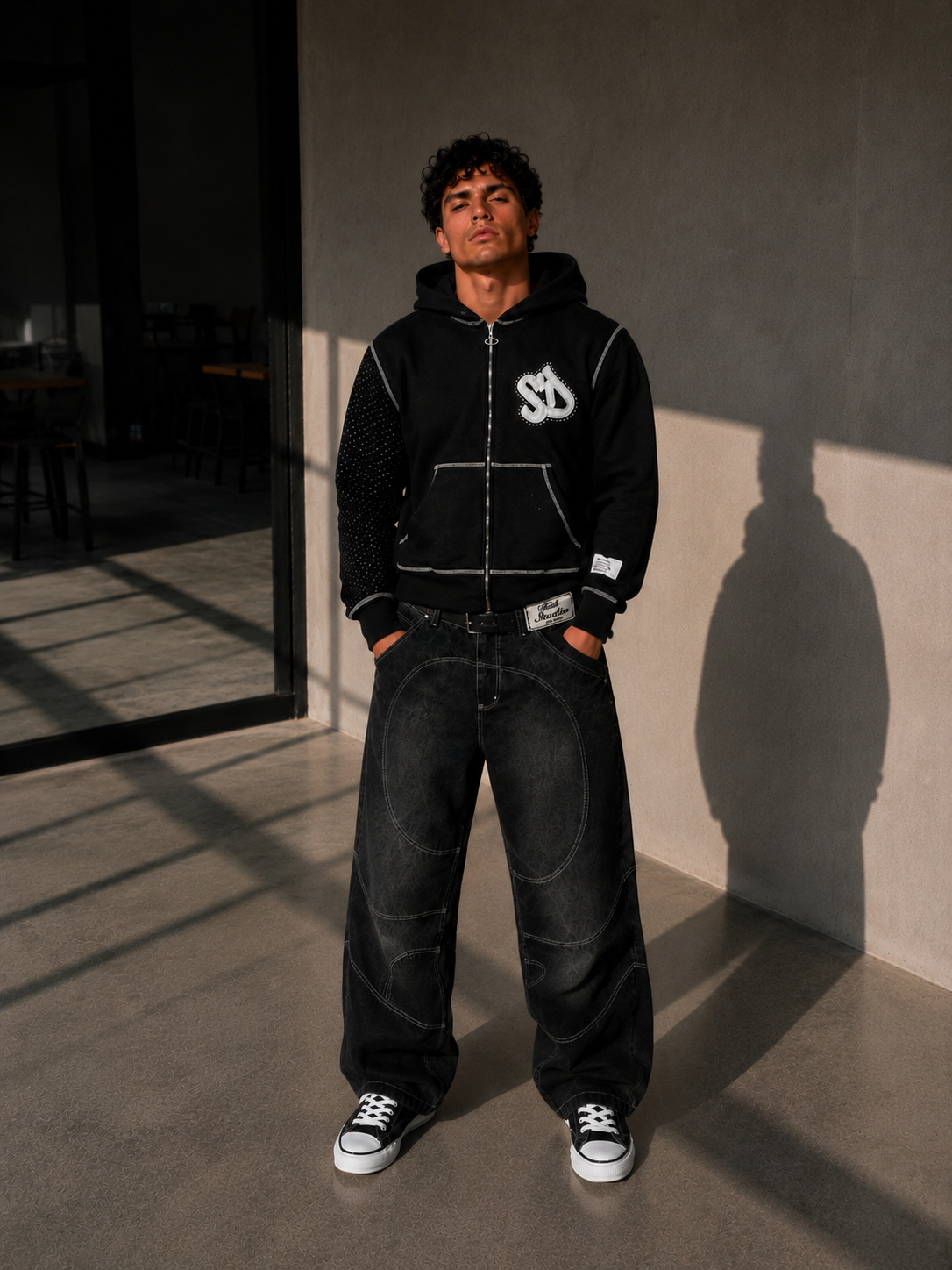 Sweat zipé à capuche