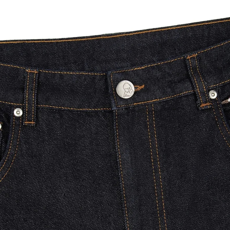 Jeans large à motif